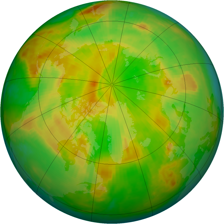 Arctic ozone map for 29 May 1999
